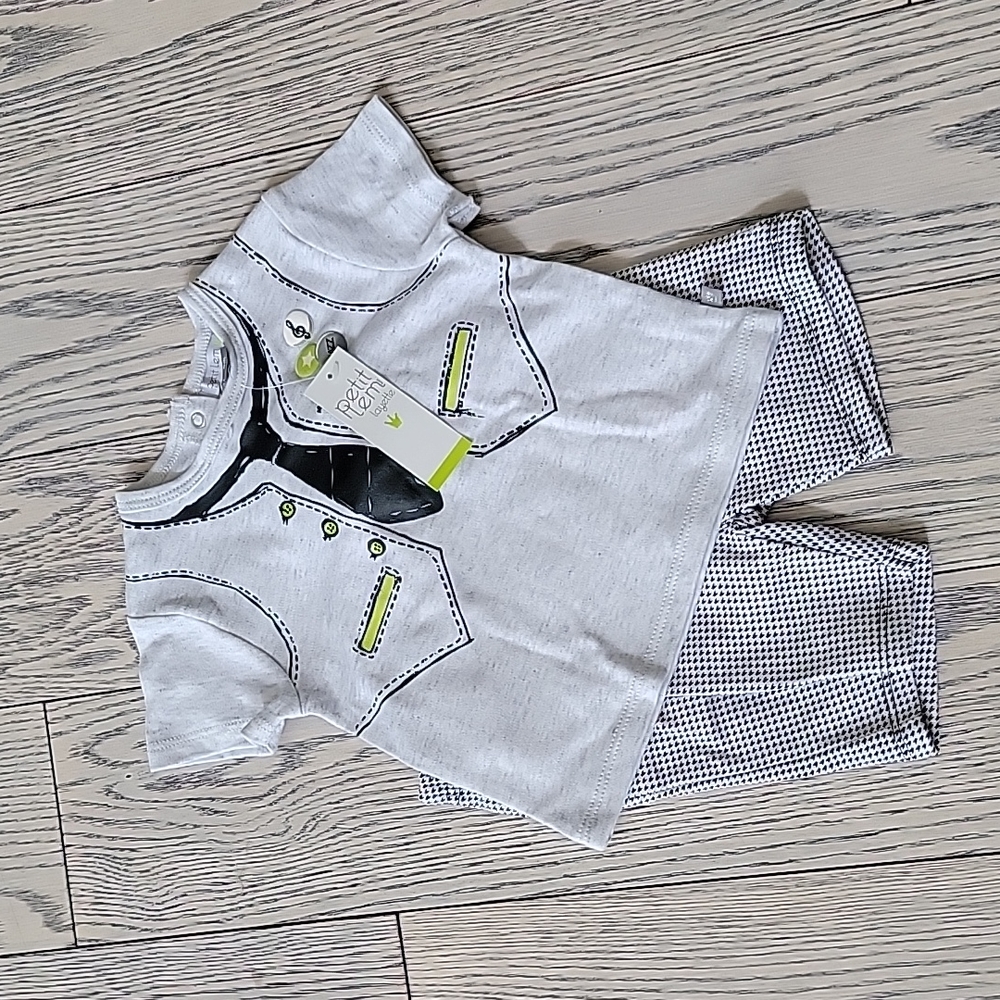 Petit Lem 2 PC shorts and tee outfit